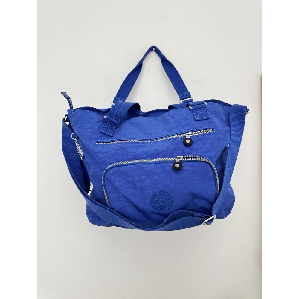 Kipling Maxwell Nylon Blue Satchel Crossbody Tote Bag